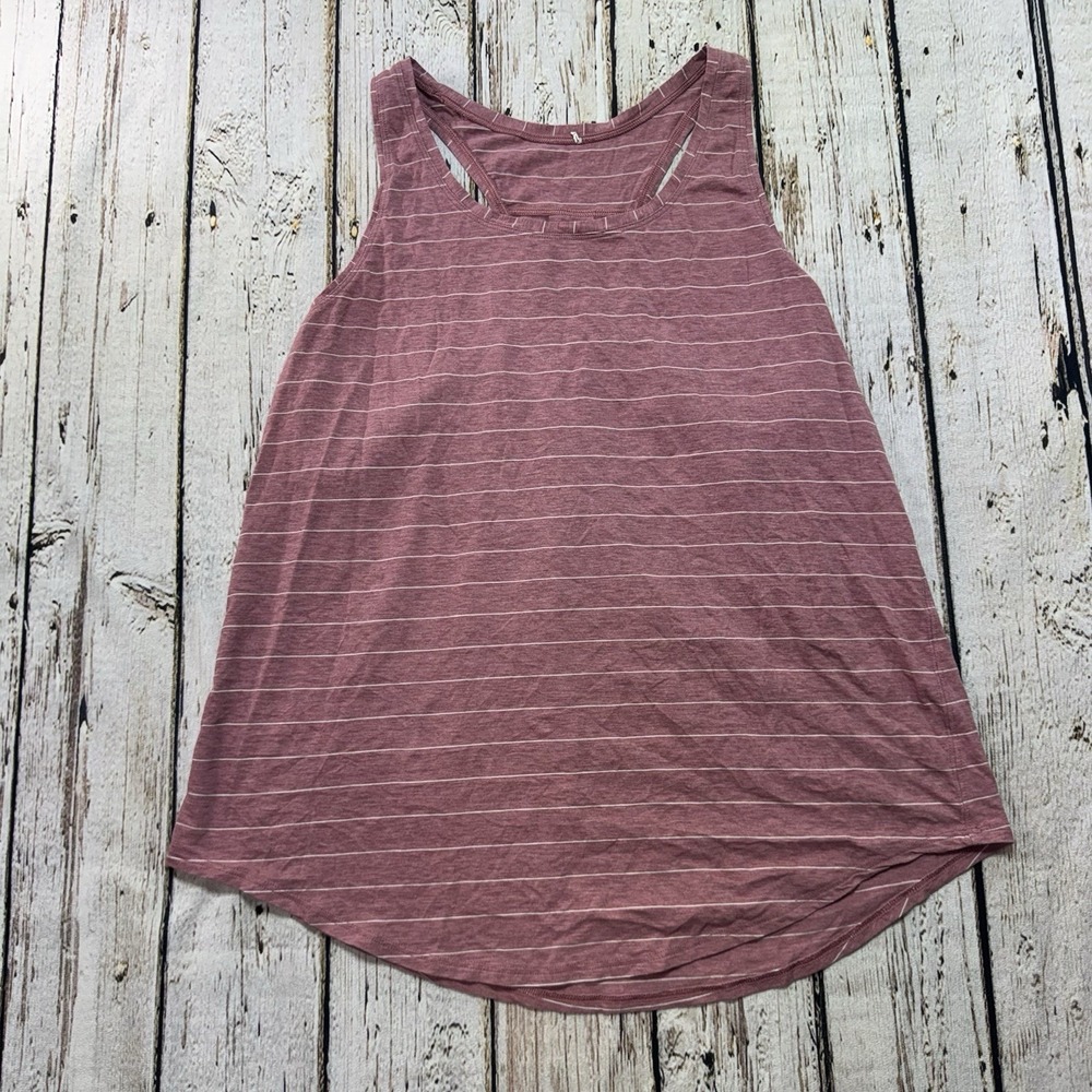Lululemon Tank Top Womens Size 8? Sleeveless Pink‎ Striped Athletic Activewear